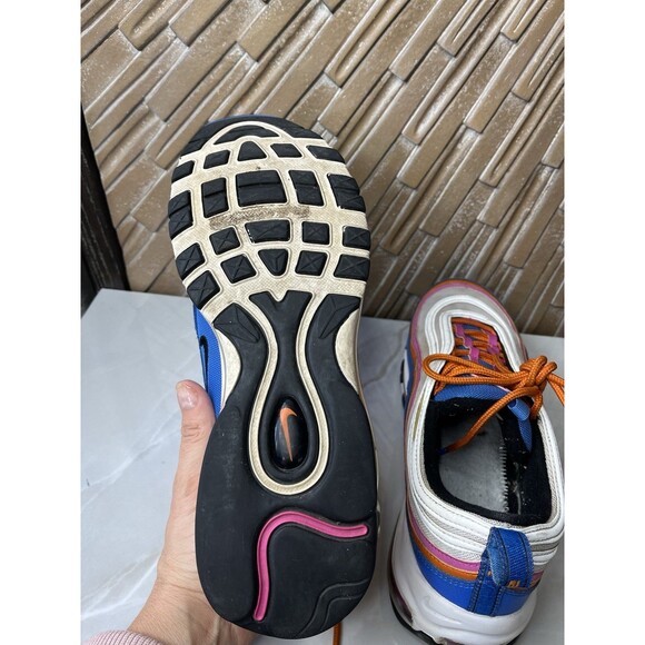 Nike Air Max 97 White Blue Orange CW6992-100 Size 10.5 Men Sneakers Shoes main image 9